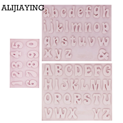 M1161 Alphabet Capital/Letter/Number Silicone Mold Fondant Mold Cake Decorating Tools Chocolate Gumpaste Mold