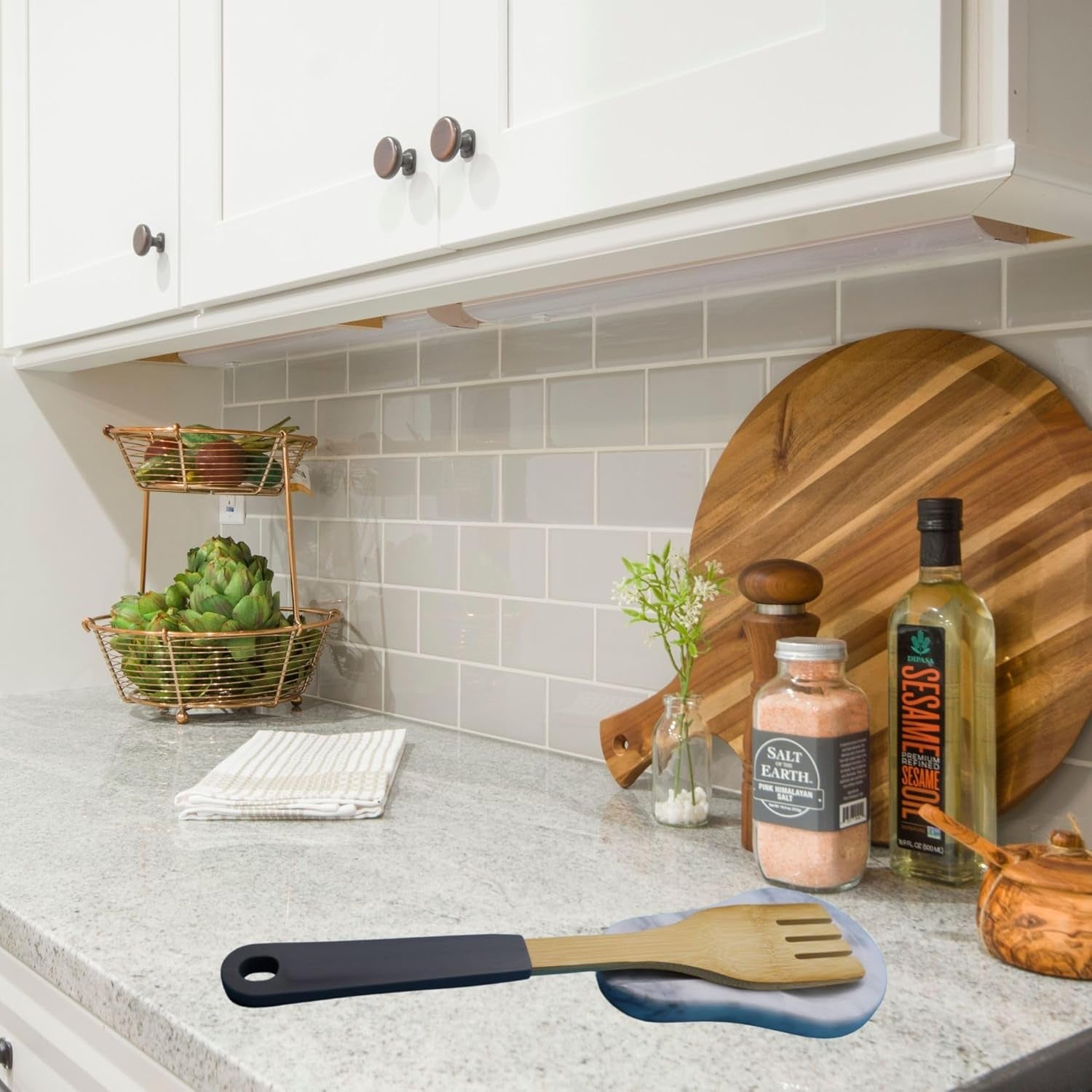 Marble Spoon Rest - Heat-Resistant, Spoon Holder for Stove Top - Kitchen Utensil Holder for Spoon, Ladle, Spatula & Other Accessories