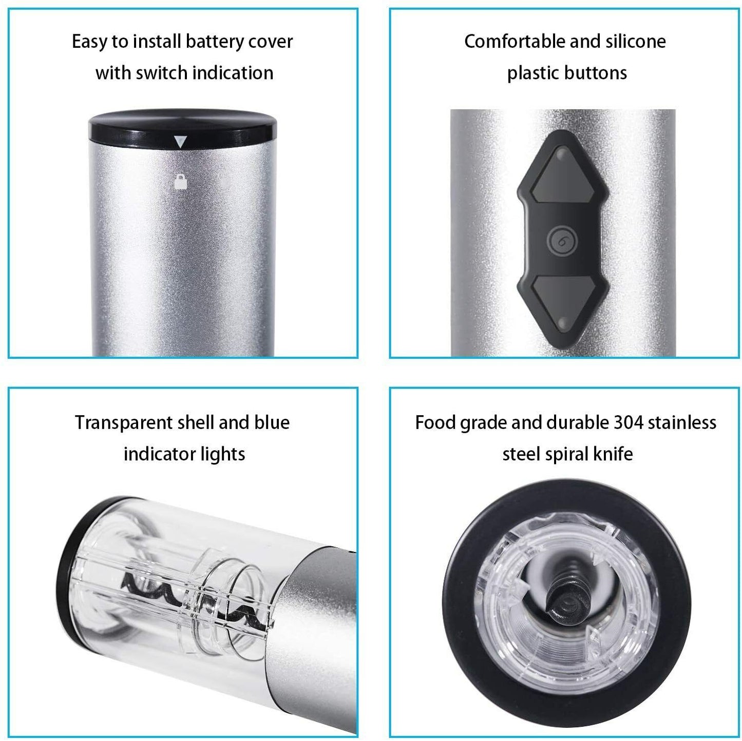 Electric Wine Opener, Automatic Cordless Wine Bottle Opener Kit with Foil Cutter