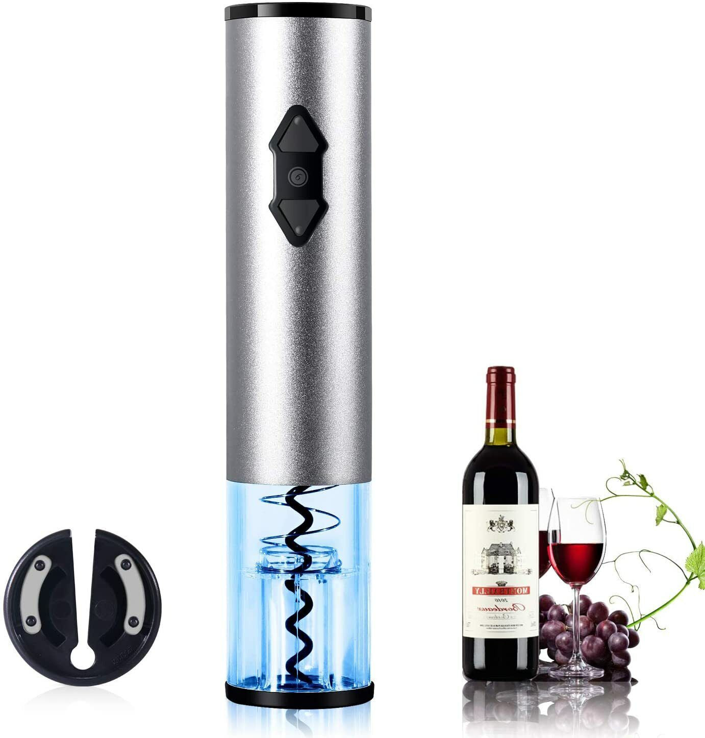 Electric Wine Opener, Automatic Cordless Wine Bottle Opener Kit with Foil Cutter
