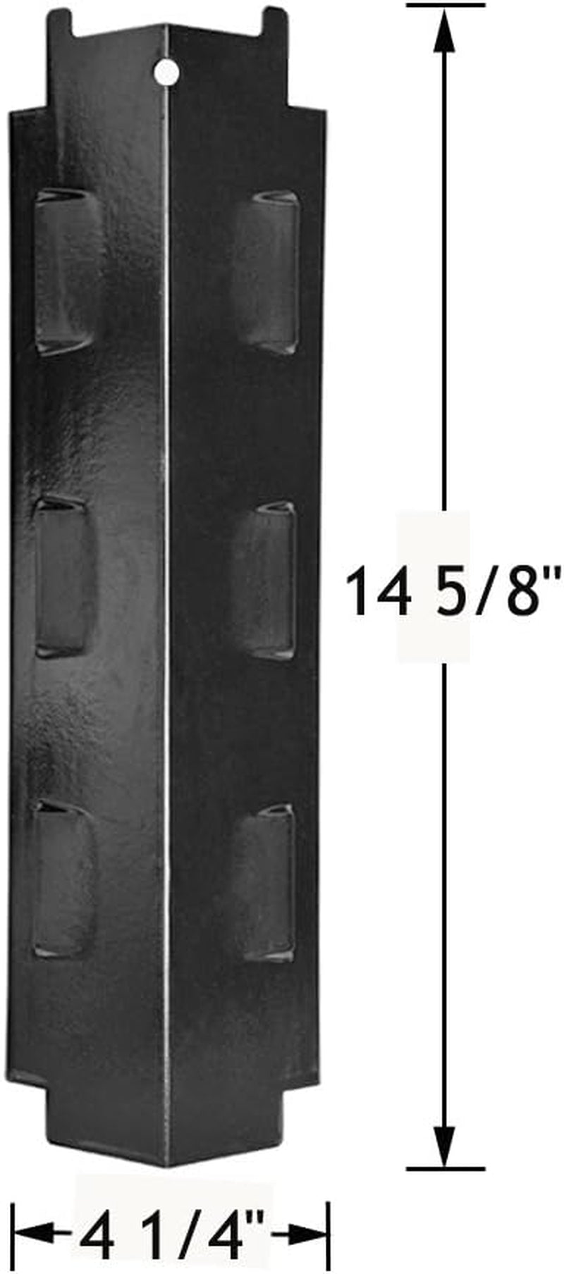 Porcelain Steel Heat Tent, BBQ Heat Plate Shield, Burner Cover, Flame Tamer, Gas Grill Replacement Parts for Charbroil, Brinkmann, Kenmore, Master Forge, 14 5/8 Inch X 4 1/4 Inch Set of 4 KP734