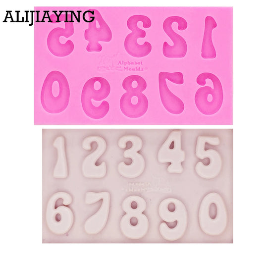 M1161 Alphabet Capital/Letter/Number Silicone Mold Fondant Mold Cake Decorating Tools Chocolate Gumpaste Mold